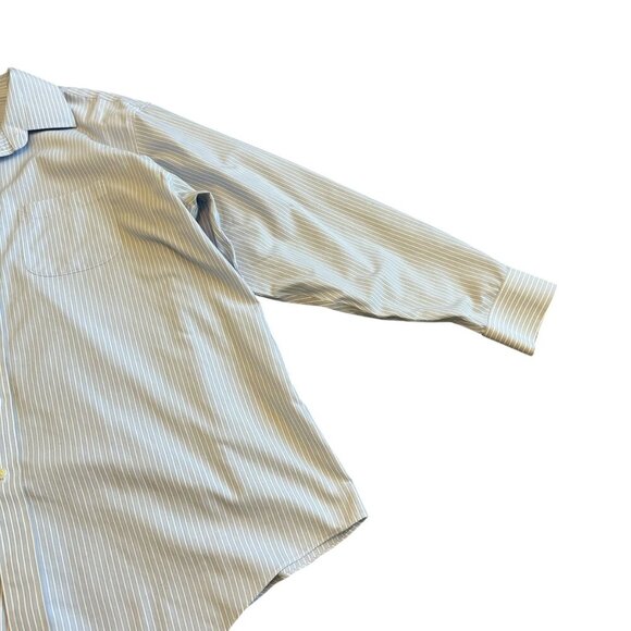 Brooks Brothers Classic Blue White Stripe Button-Down Dress Shirt Size 17.5 36 - Picture 3 of 12